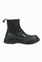 CÉLINE SS 2016 BLACK LEATHER AND RUBBER ANKLE BOOTS