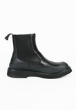 CÉLINE SS 2016 BLACK LEATHER AND RUBBER ANKLE BOOTS