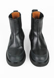 CÉLINE SS 2016 BLACK LEATHER AND RUBBER ANKLE BOOTS