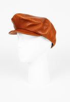 CELINE FW 2009 TAN LEATHER CAP