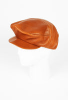 CELINE FW 2009 TAN LEATHER CAP