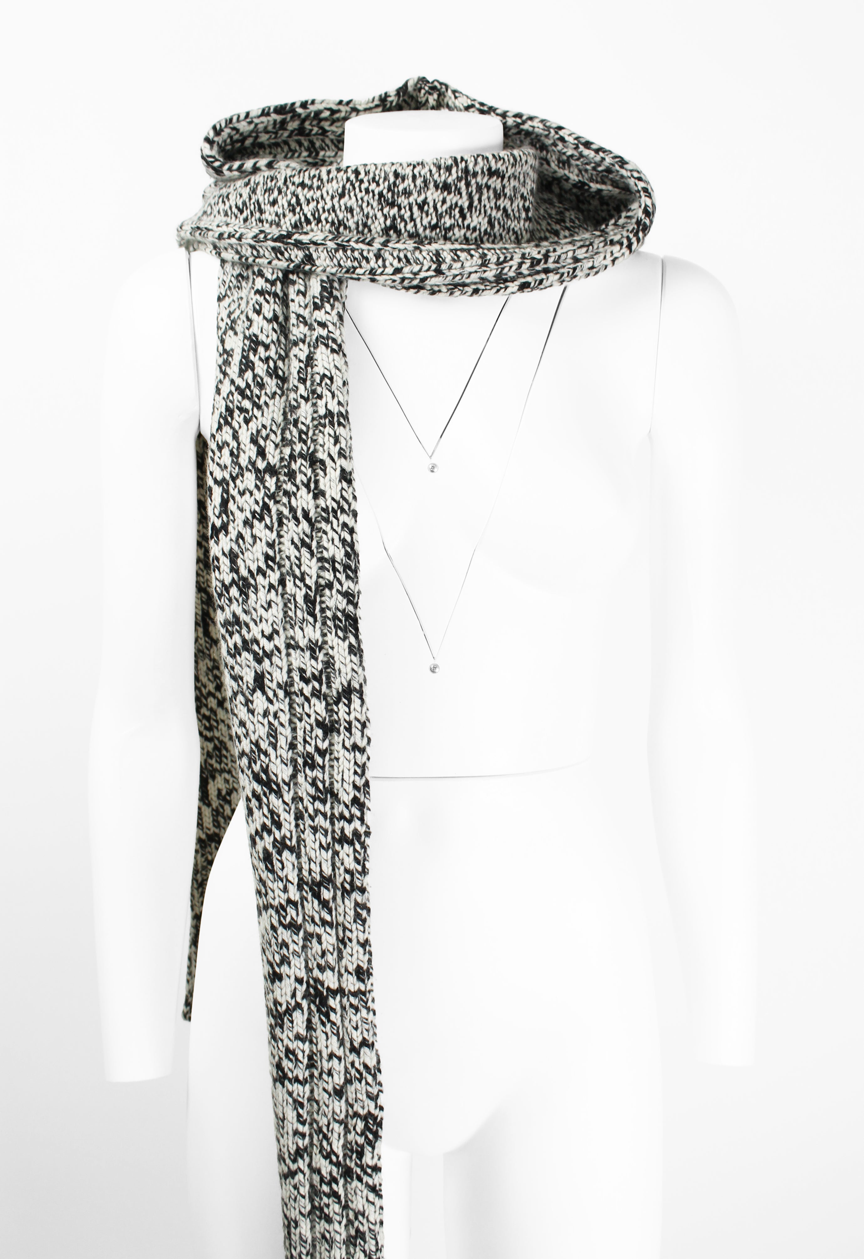 CELINE FW 1999 CASHMERE HOODED SCARF