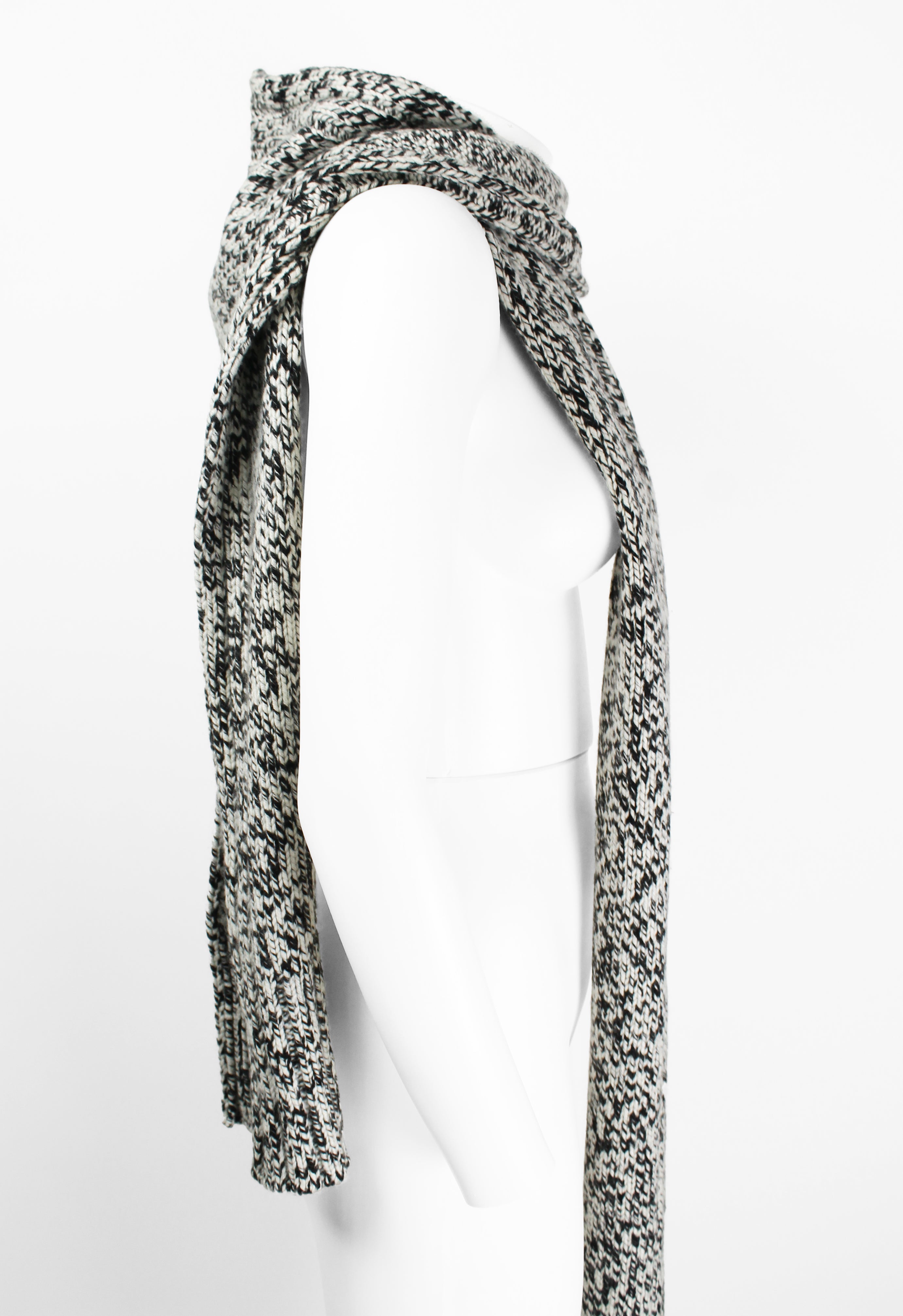CELINE FW 1999 CASHMERE HOODED SCARF