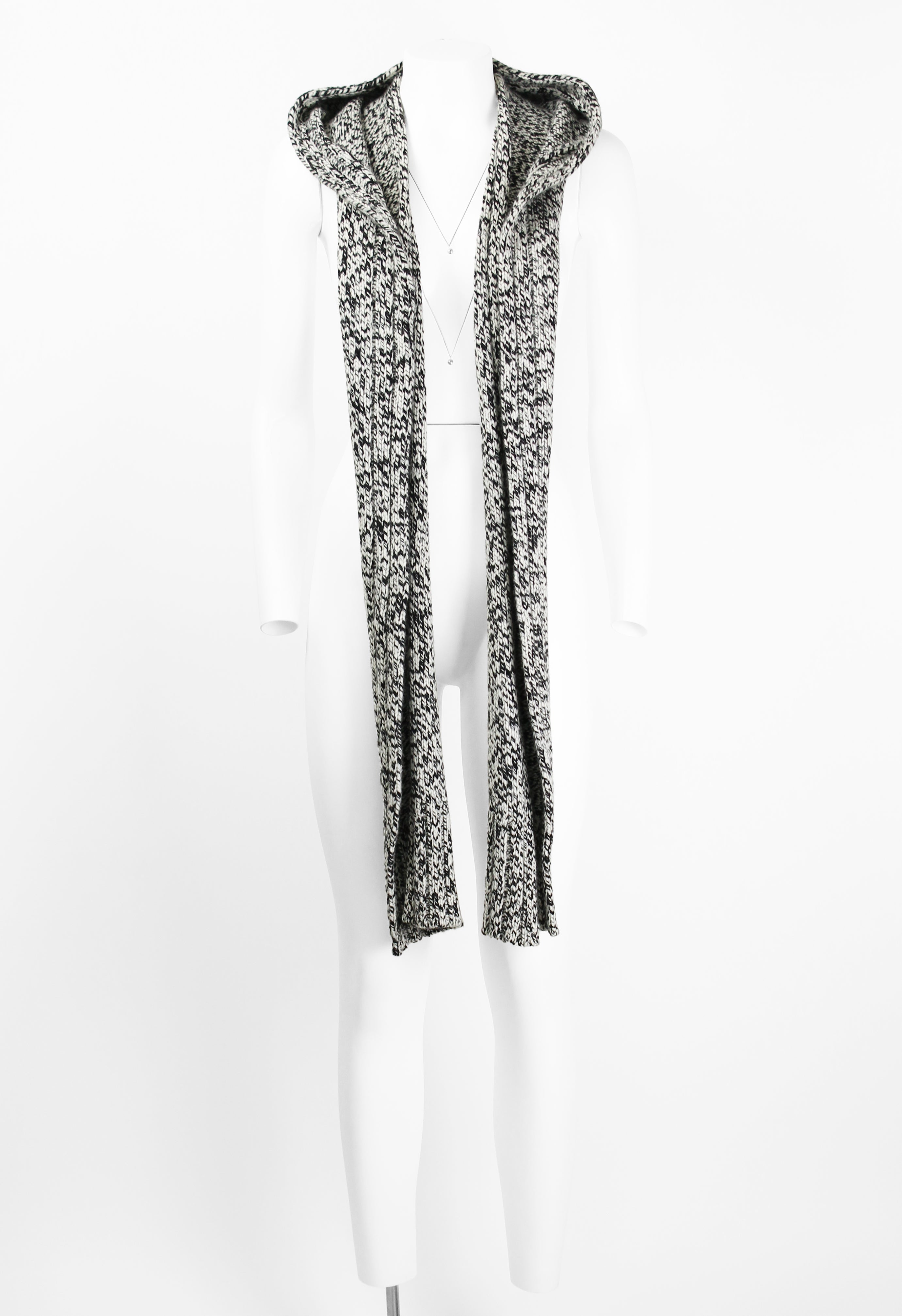 CELINE FW 1999 CASHMERE HOODED SCARF