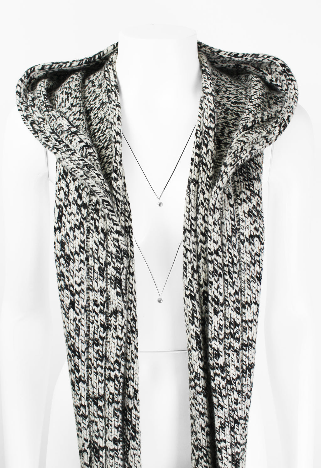 CELINE FW 1999 CASHMERE HOODED SCARF