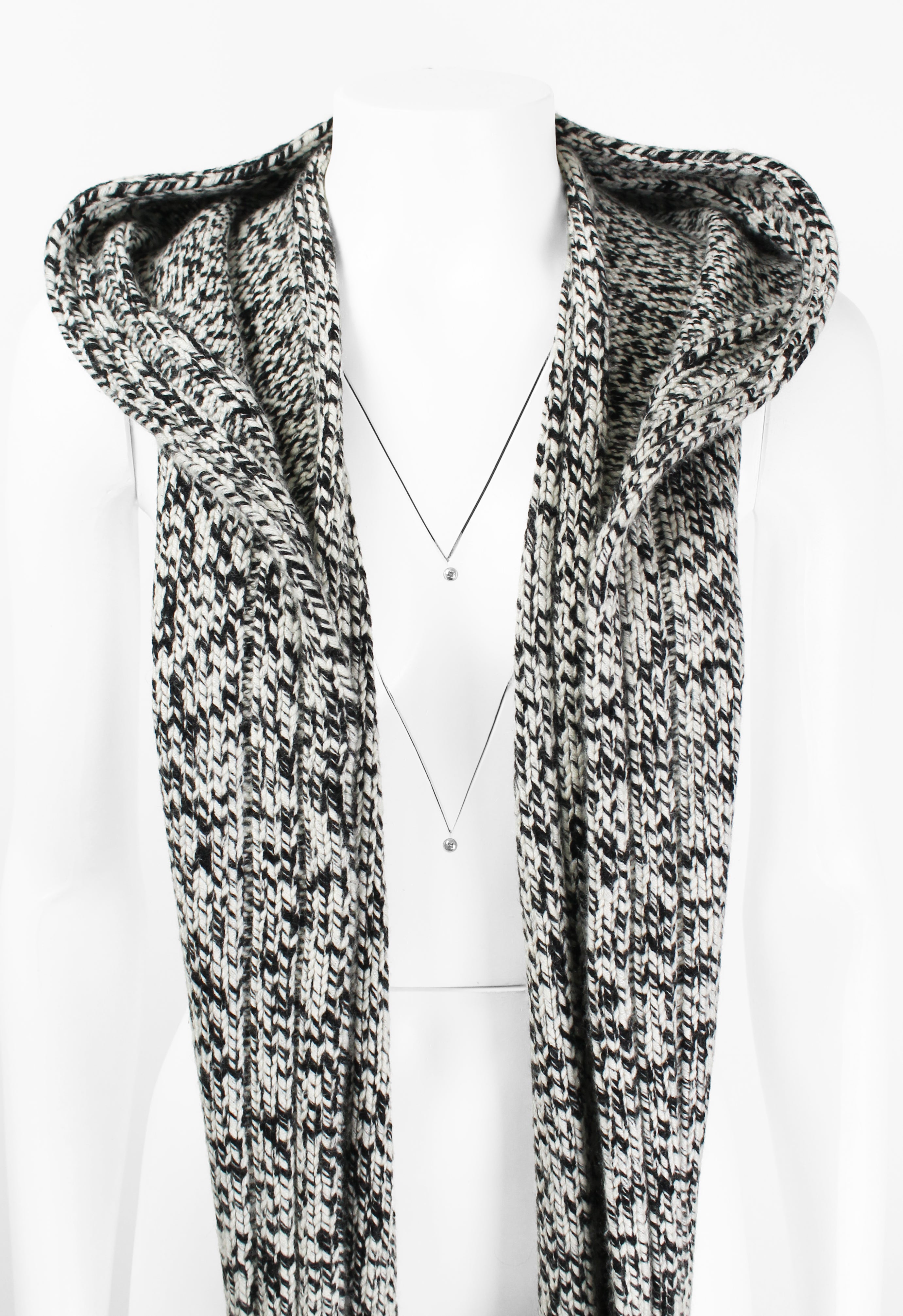 CELINE FW 1999 CASHMERE HOODED SCARF