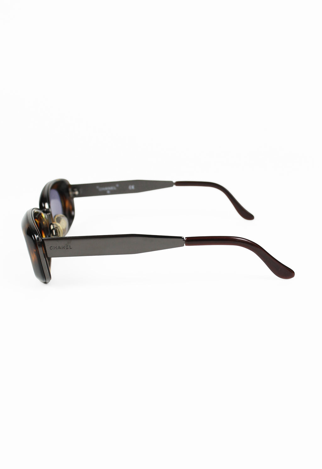 CHANEL 1990'S TORTOISESHELL GOGGLE SUNGLASSES