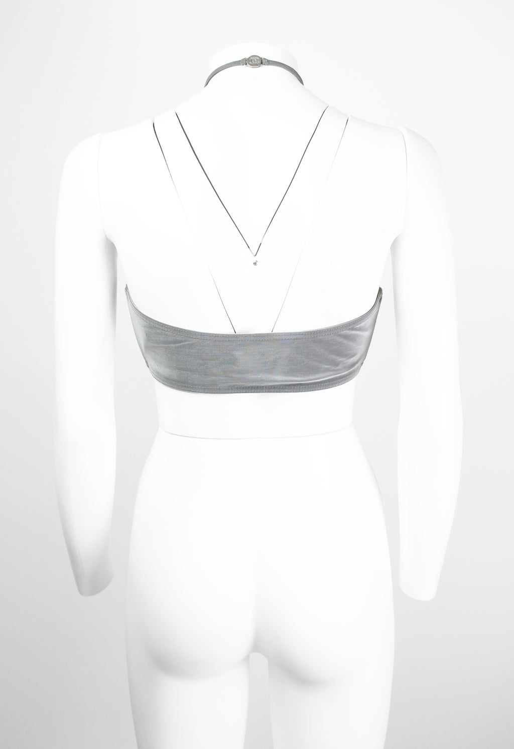 CHANEL CRUISE 1999 SILVER BIKINI TOP