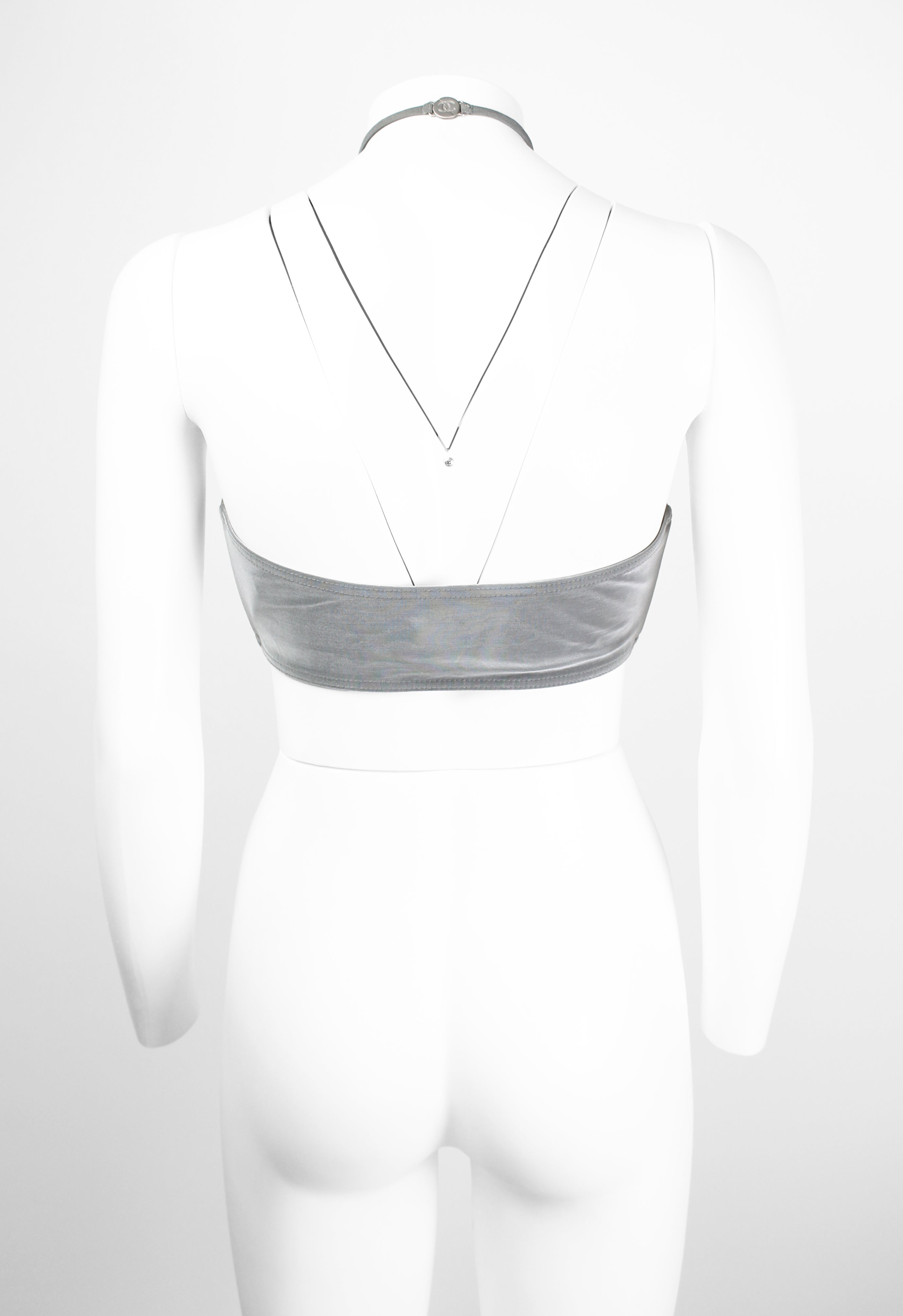 CHANEL CRUISE 1999 SILVER BIKINI TOP