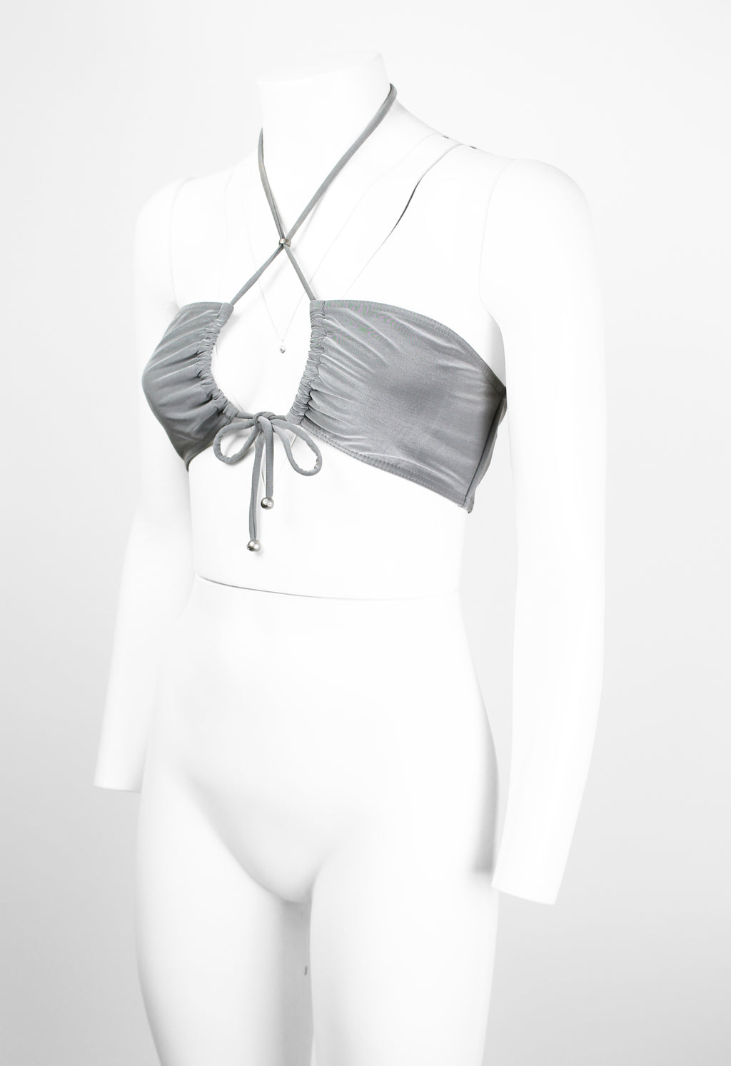 CHANEL CRUISE 1999 SILVER BIKINI TOP