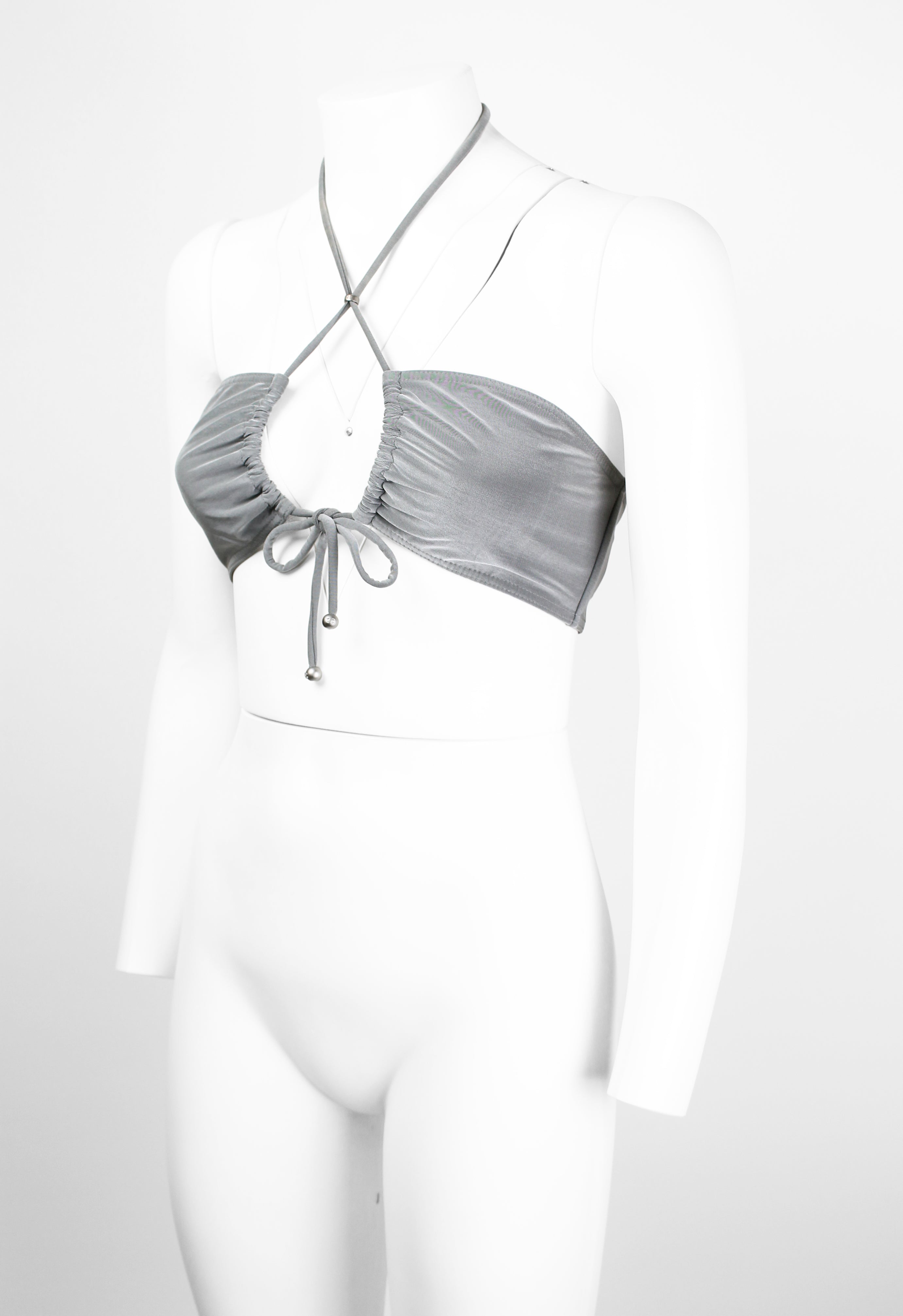 CHANEL CRUISE 1999 SILVER BIKINI TOP