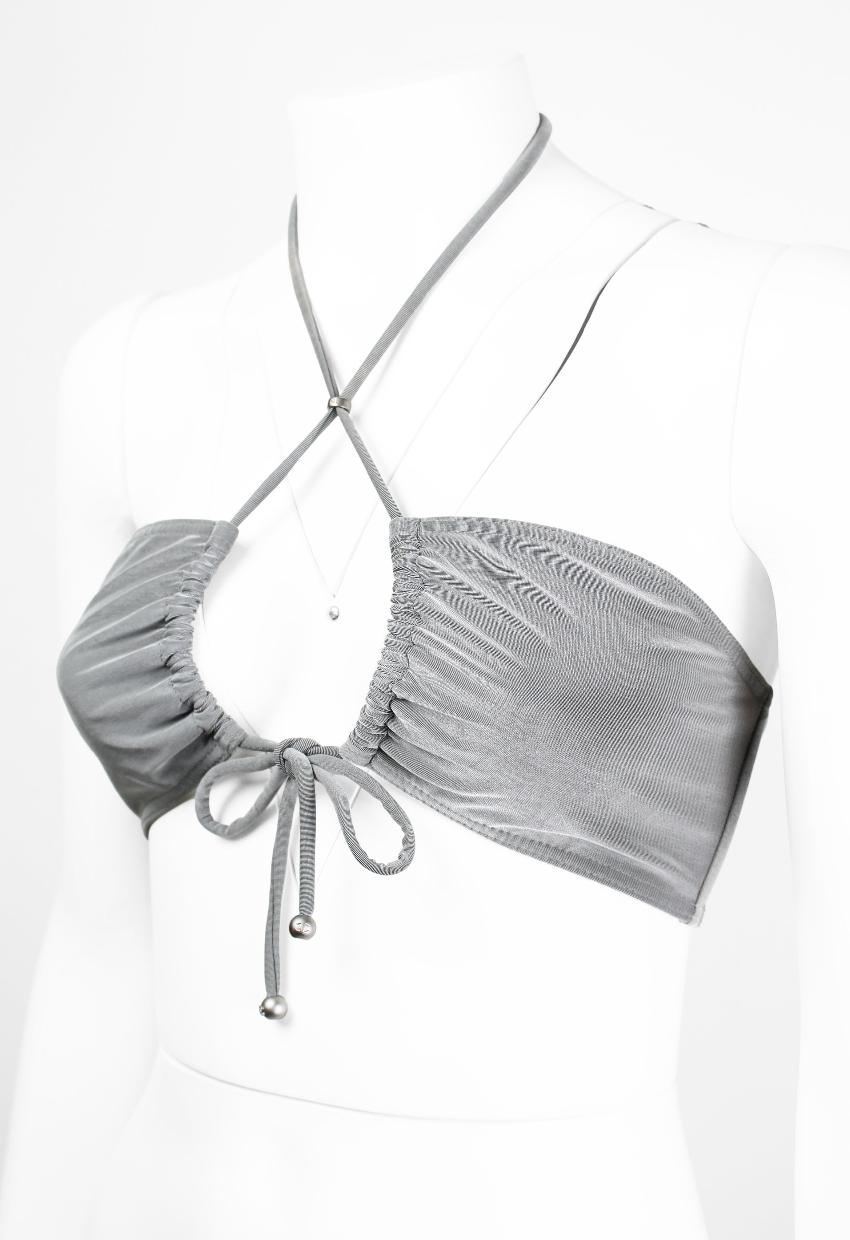 CHANEL CRUISE 1999 SILVER BIKINI TOP
