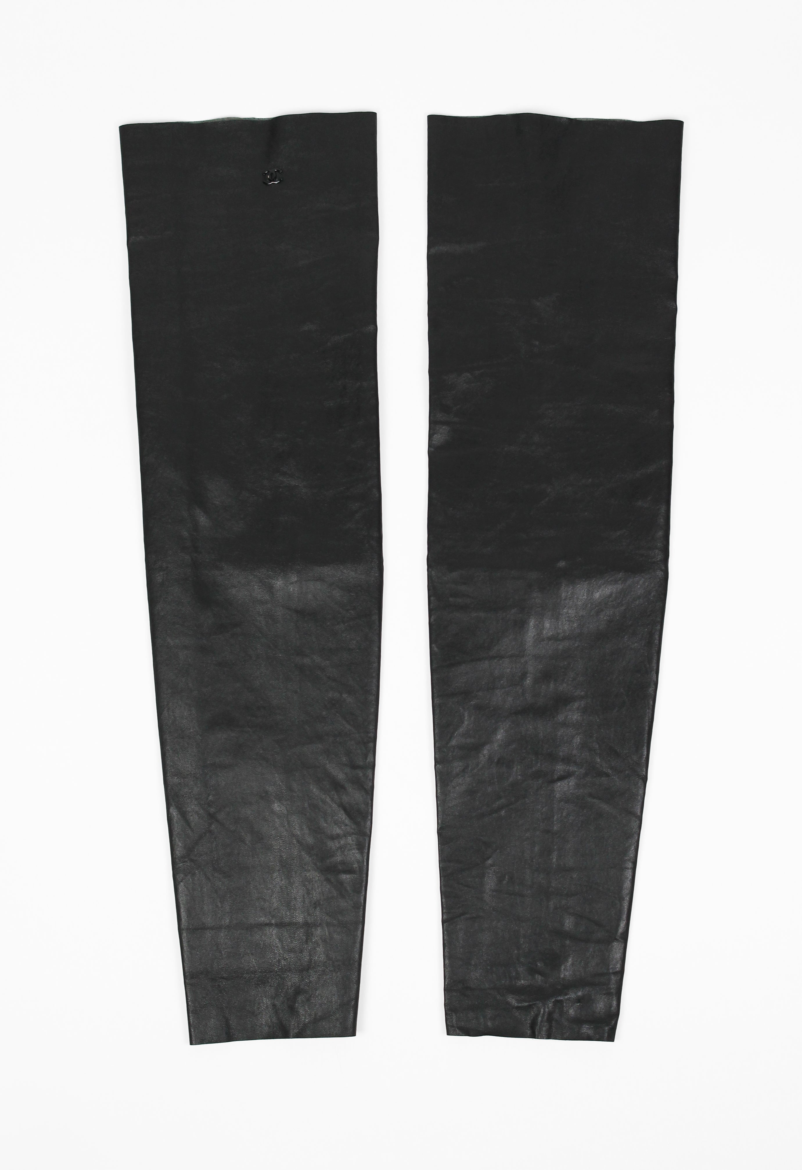 CHANEL FW 2003 LEATHER LEG WARMERS