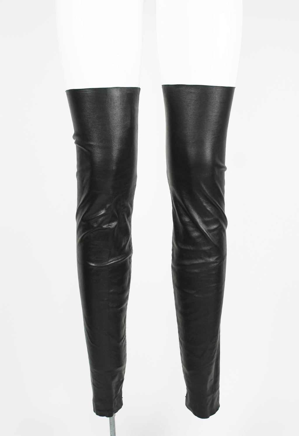 CHANEL FW 2003 LEATHER LEG WARMERS