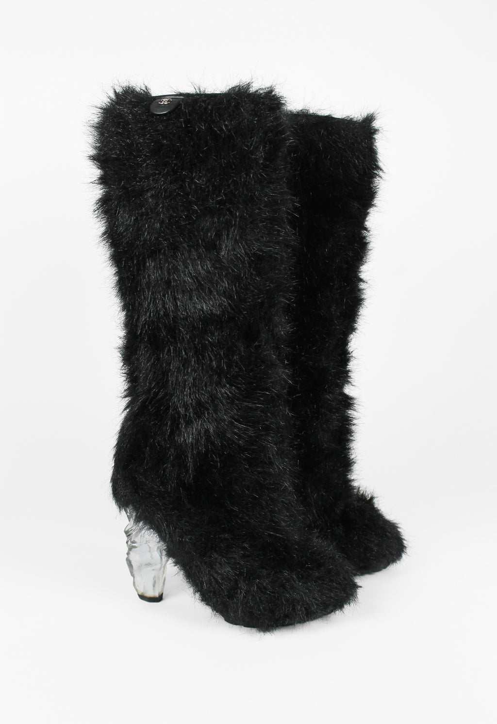 CHANEL FW 2010 KNEE HIGH YETI ICE BLOCK BOOTS