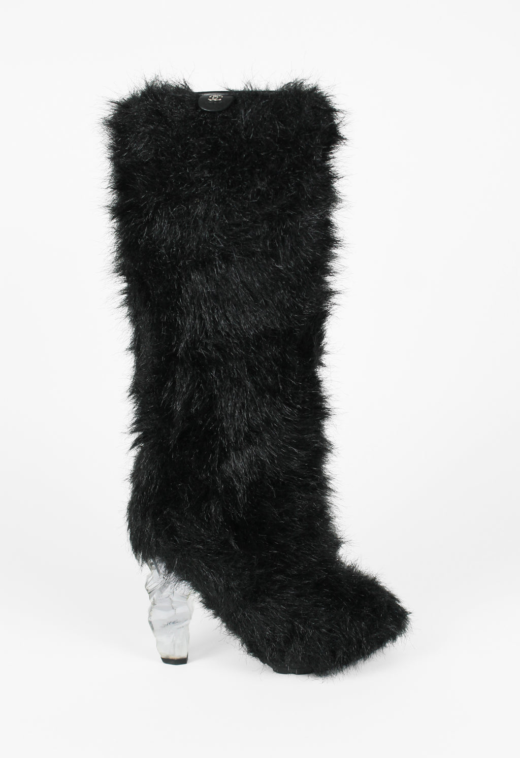 CHANEL FW 2010 KNEE HIGH YETI ICE BLOCK BOOTS