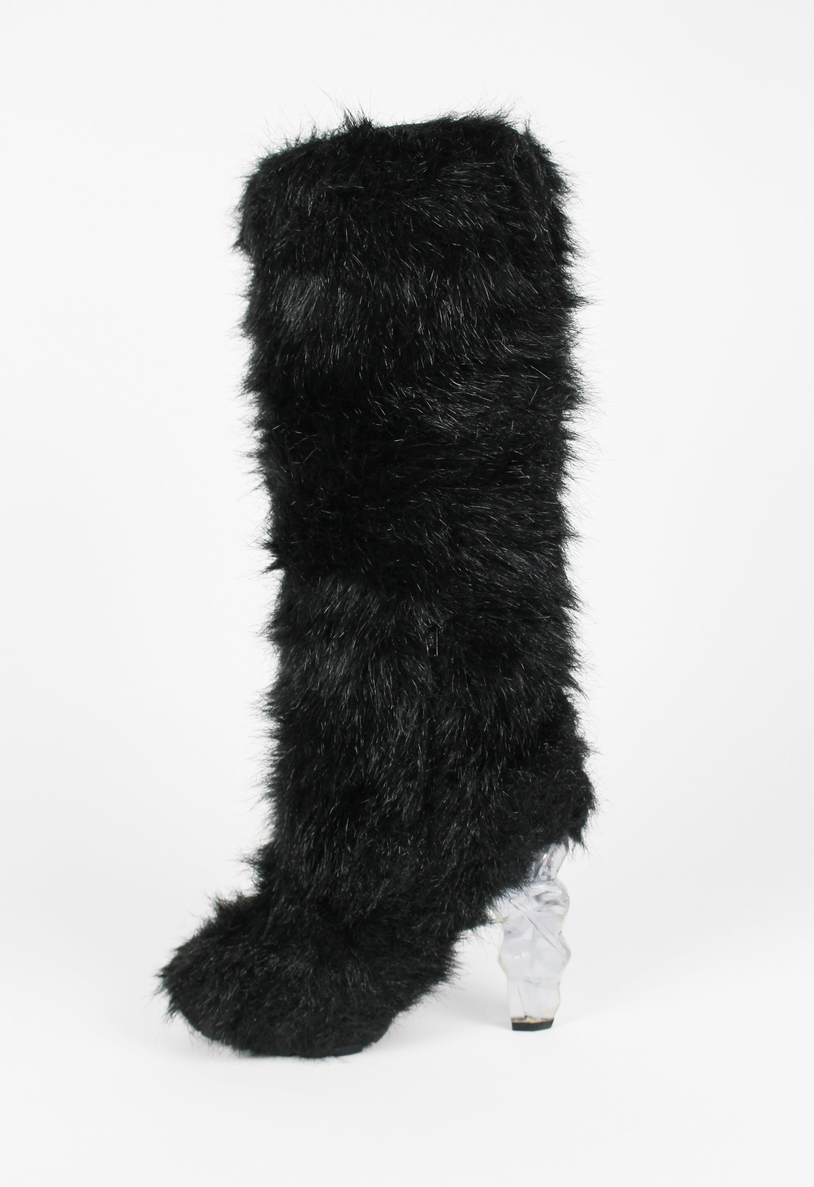CHANEL FW 2010 KNEE HIGH YETI ICE BLOCK BOOTS