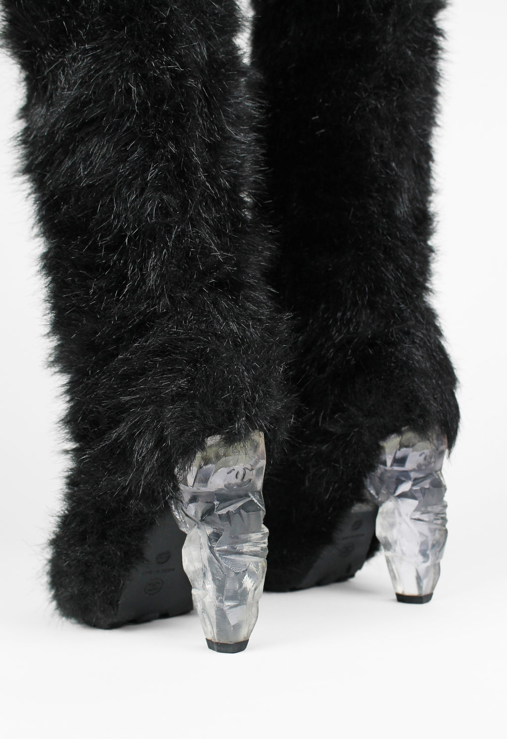 CHANEL FW 2010 KNEE HIGH YETI ICE BLOCK BOOTS