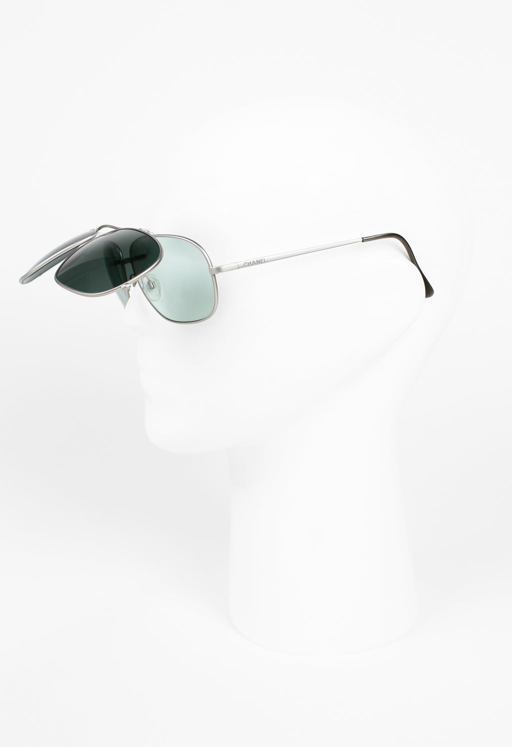 CHANEL FLIP UP AVIATOR SUNGLASSES