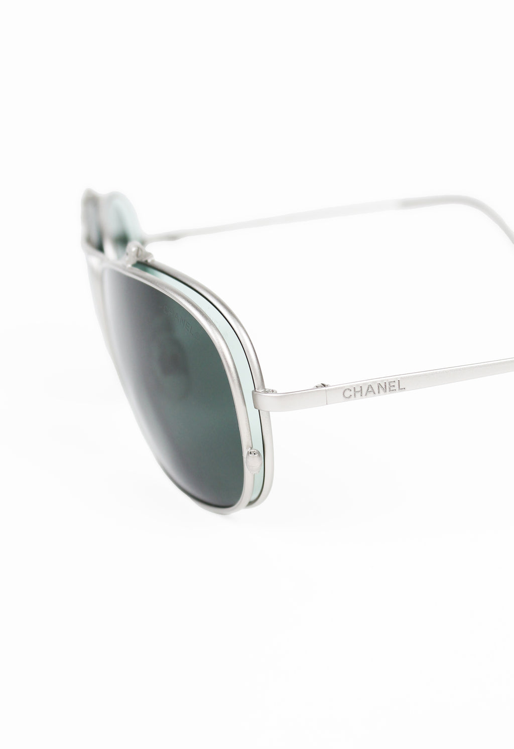 CHANEL FLIP UP AVIATOR SUNGLASSES