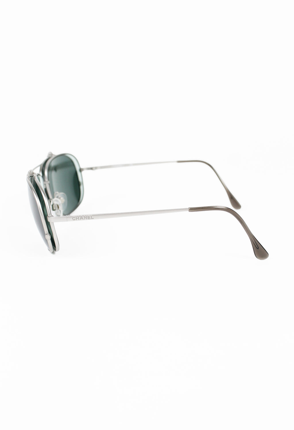 CHANEL FLIP UP AVIATOR SUNGLASSES