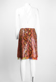 CHANEL SS 2000 MULTI-COLOURED PYTHON AND SILK SKIRT