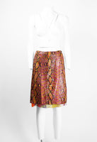 CHANEL SS 2000 MULTI-COLOURED PYTHON AND SILK SKIRT