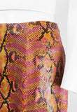 CHANEL SS 2000 MULTI-COLOURED PYTHON AND SILK SKIRT