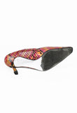 CHANEL SS 2000 MULTI-COLOURED PYTHON LACE HEELS