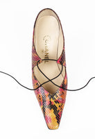 CHANEL SS 2000 MULTI-COLOURED PYTHON LACE HEELS