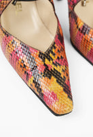 CHANEL SS 2000 MULTI-COLOURED PYTHON LACE HEELS