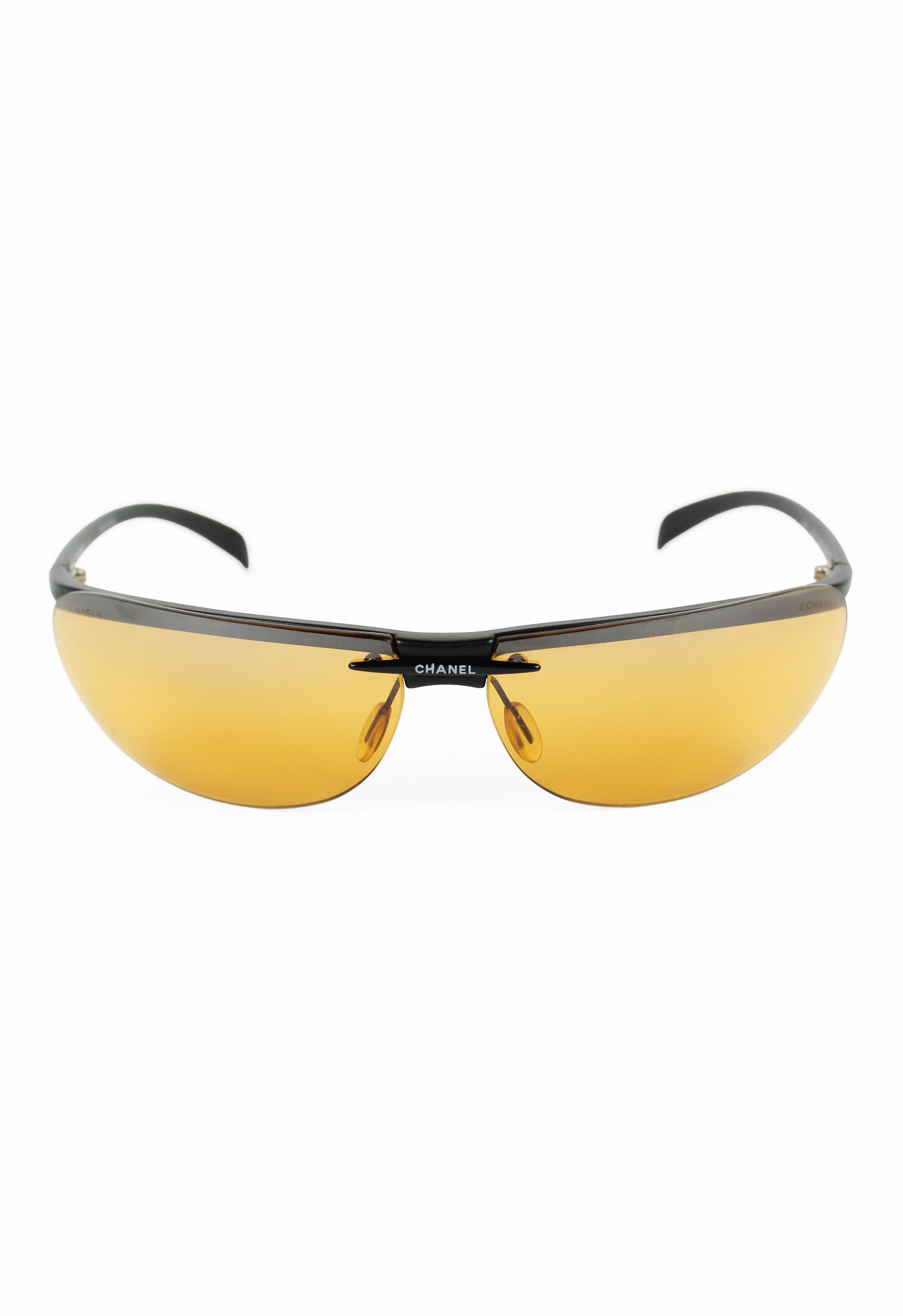 CHANEL 2000'S ORANGE SUSPENDED SUNGLASSES