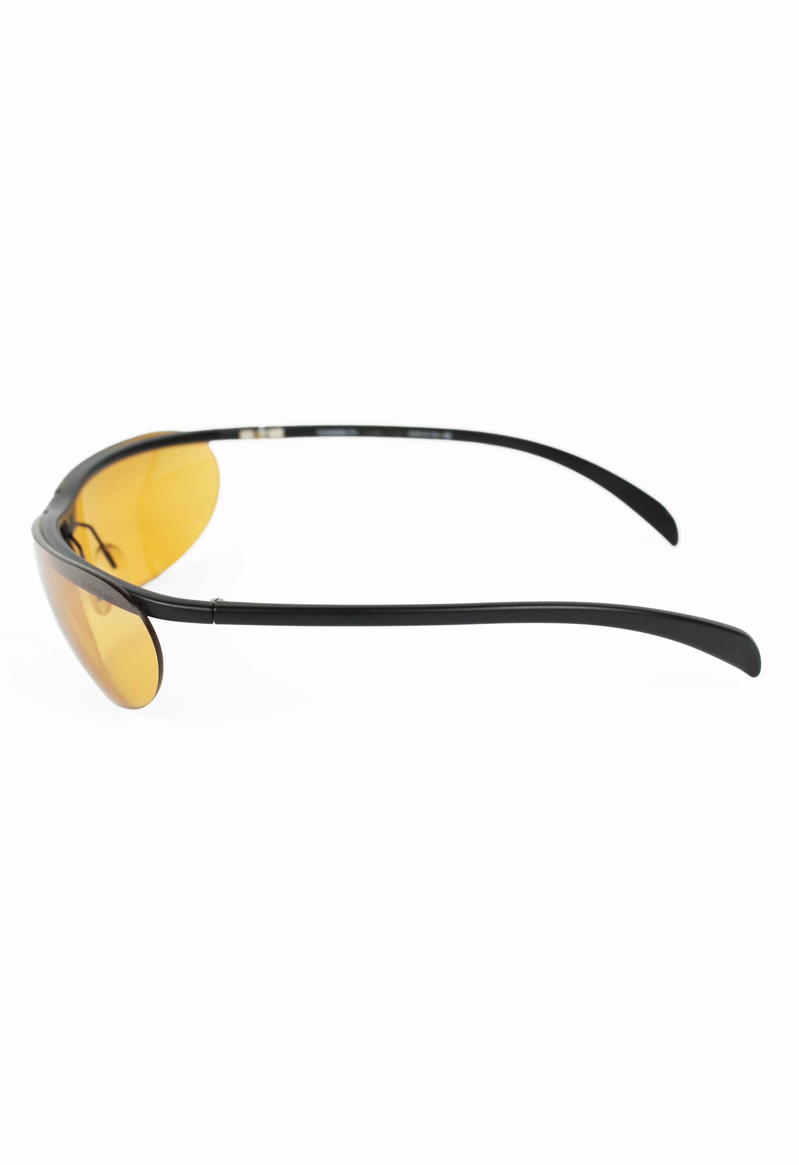 CHANEL 2000'S ORANGE SUSPENDED SUNGLASSES