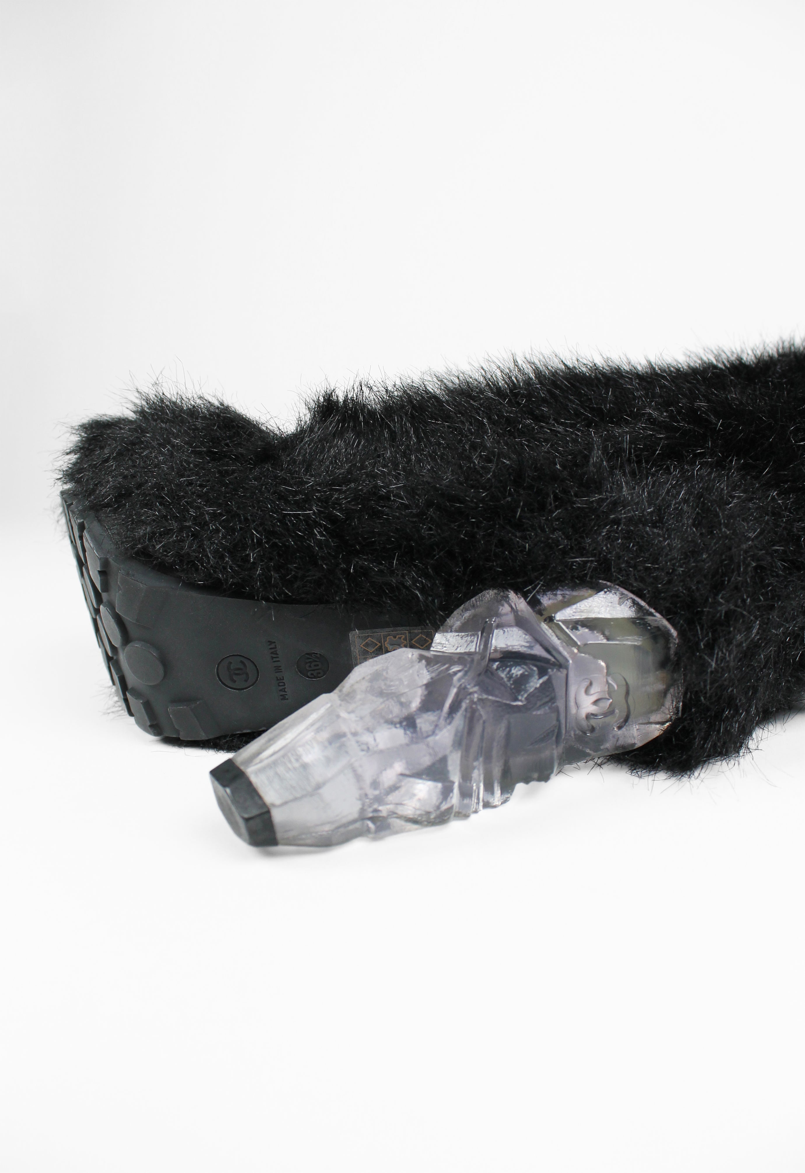 CHANEL FW 2010 KNEE HIGH YETI ICE BLOCK BOOTS