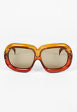 CHRISTIAN DIOR FALL 1973 COUTURE XXL ORANGE BUBBLE SUNGLASSES