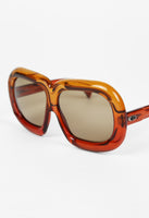 CHRISTIAN DIOR FALL 1973 COUTURE XXL ORANGE BUBBLE SUNGLASSES