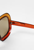 CHRISTIAN DIOR FALL 1973 COUTURE XXL ORANGE BUBBLE SUNGLASSES