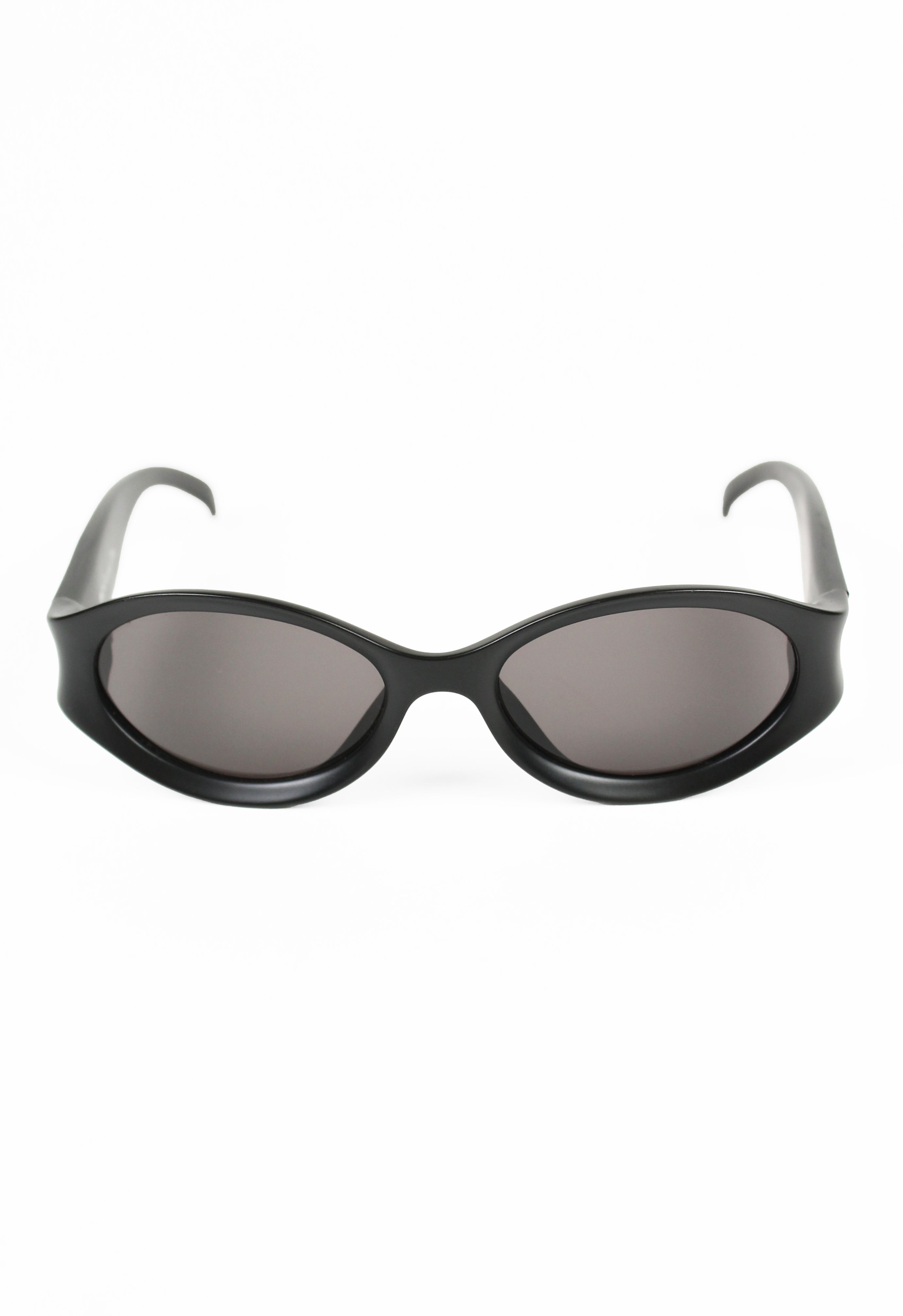 CHRISTIAN DIOR 1990'S MATTE BLACK BOLD SUNGLASSES