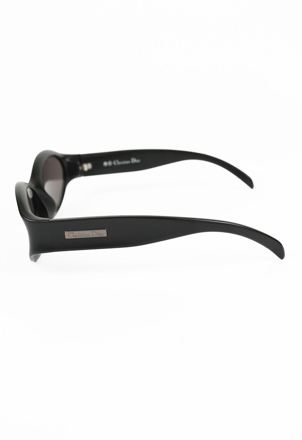 CHRISTIAN DIOR 1990'S MATTE BLACK BOLD SUNGLASSES