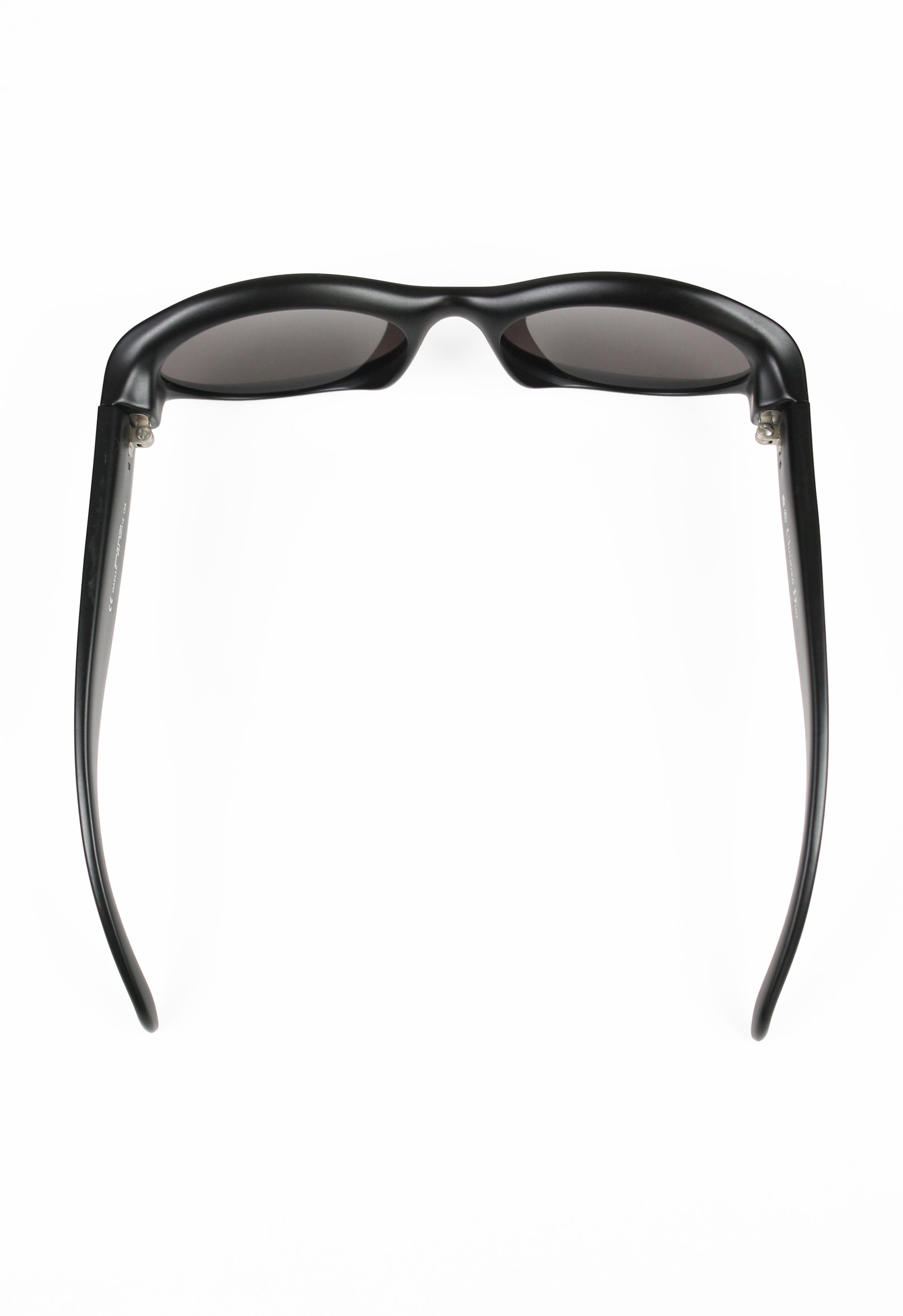 CHRISTIAN DIOR 1990'S MATTE BLACK BOLD SUNGLASSES