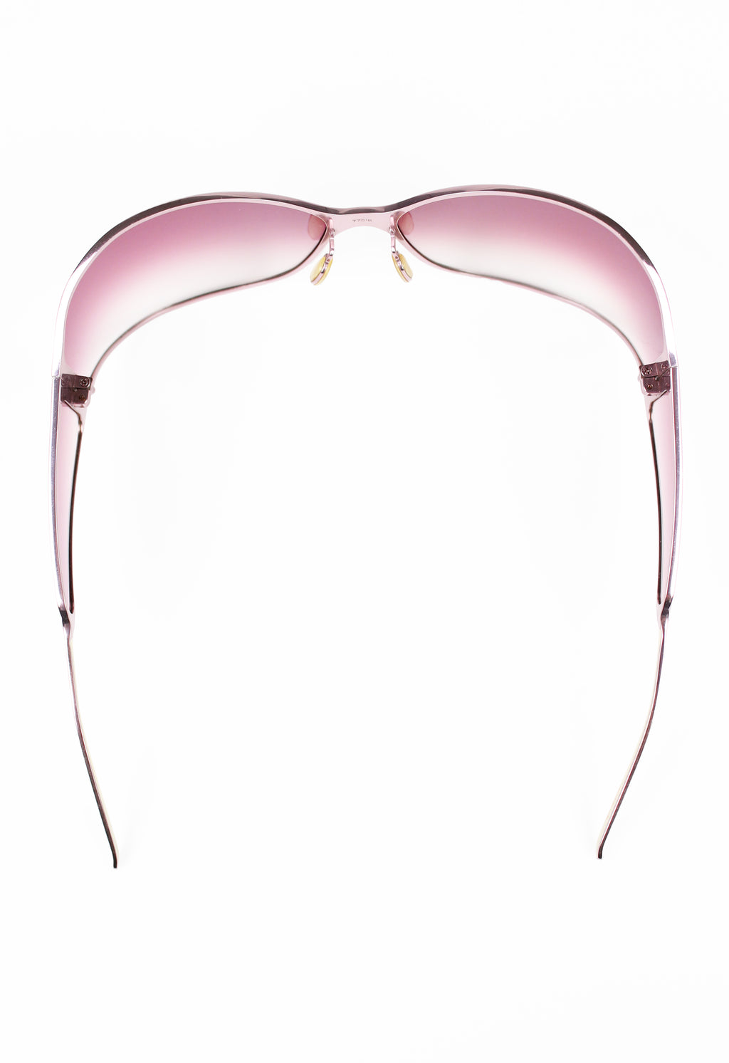 CHRISTIAN ROTH 2000'S OVERSIZED PINK TITANIUM EXTENDED LENS SUNGLASSES