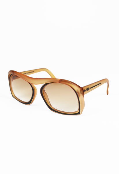 CHRISTIAN DIOR 1970'S XL SPACE AGE SUNGLASSES