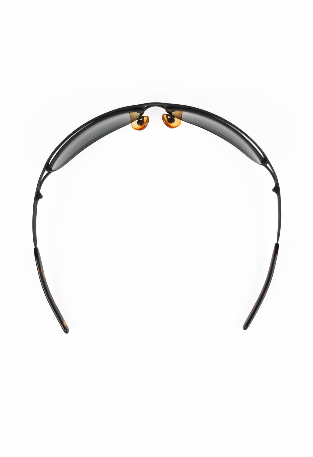 OPTICAL AFFAIRS X CHRISTIAN ROTH 1992 MATTE BLACK CURVED SUNGLASSES