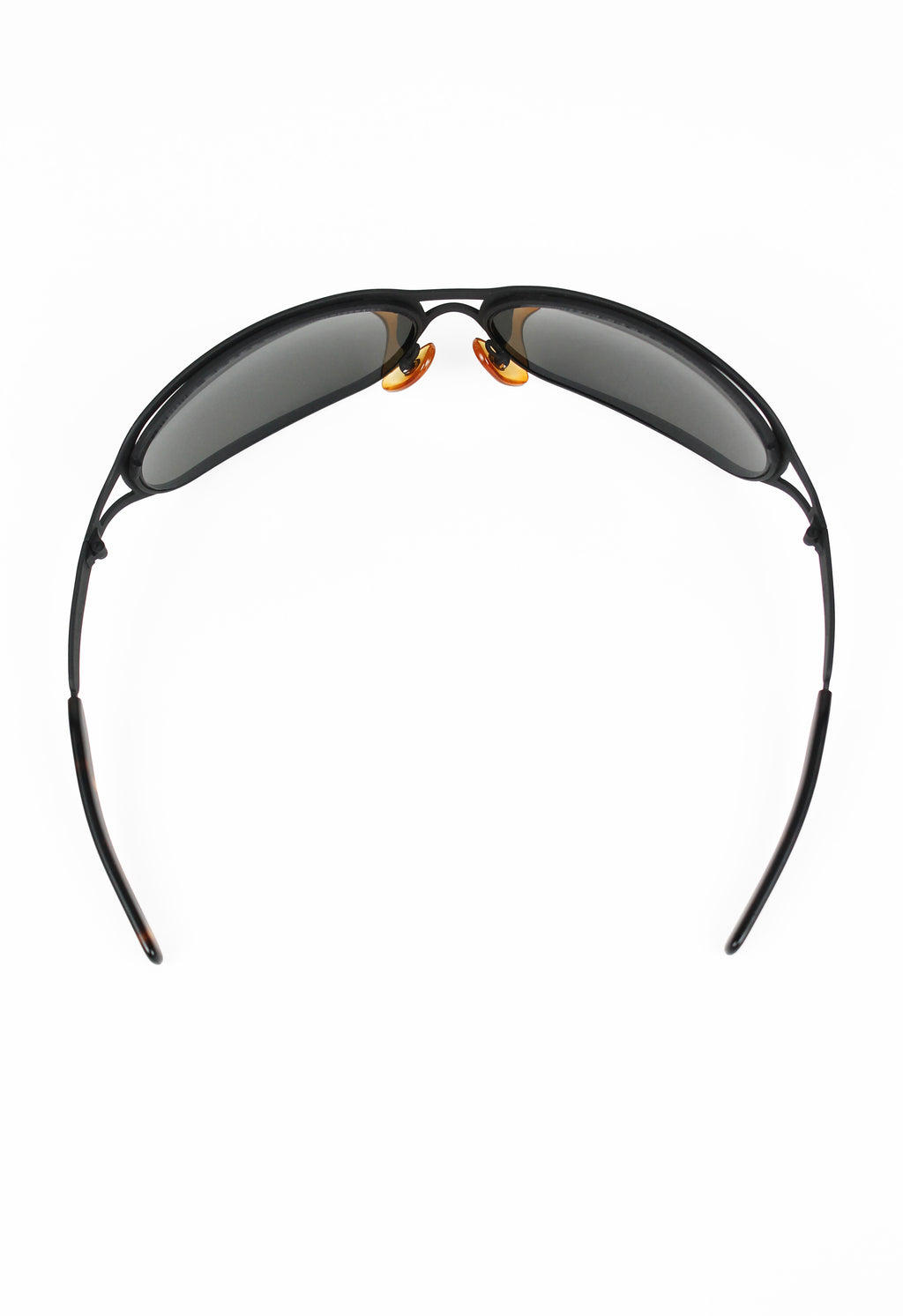 OPTICAL AFFAIRS X CHRISTIAN ROTH 1992 MATTE BLACK CURVED SUNGLASSES