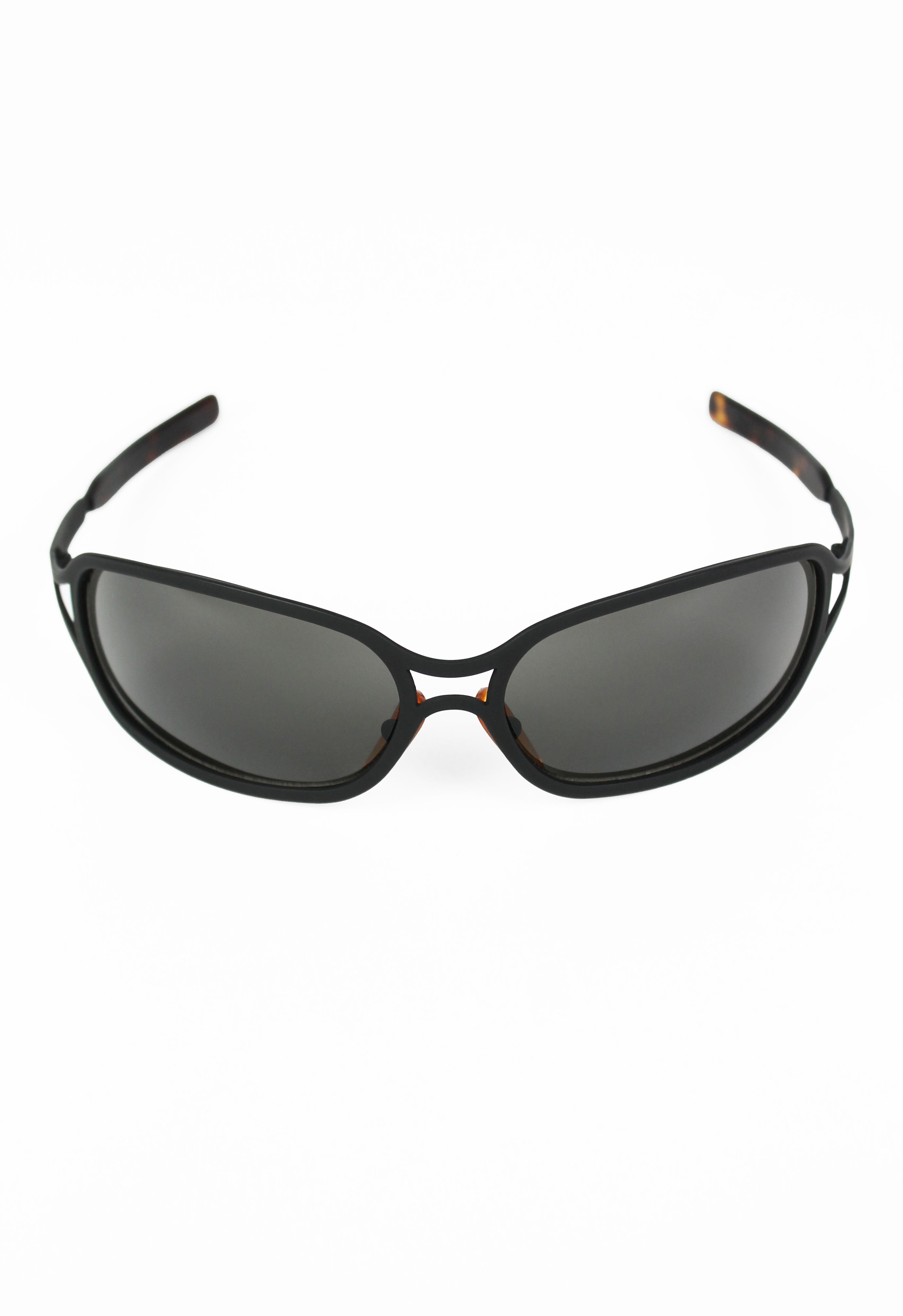 OPTICAL AFFAIRS X CHRISTIAN ROTH 1992 MATTE BLACK CURVED SUNGLASSES