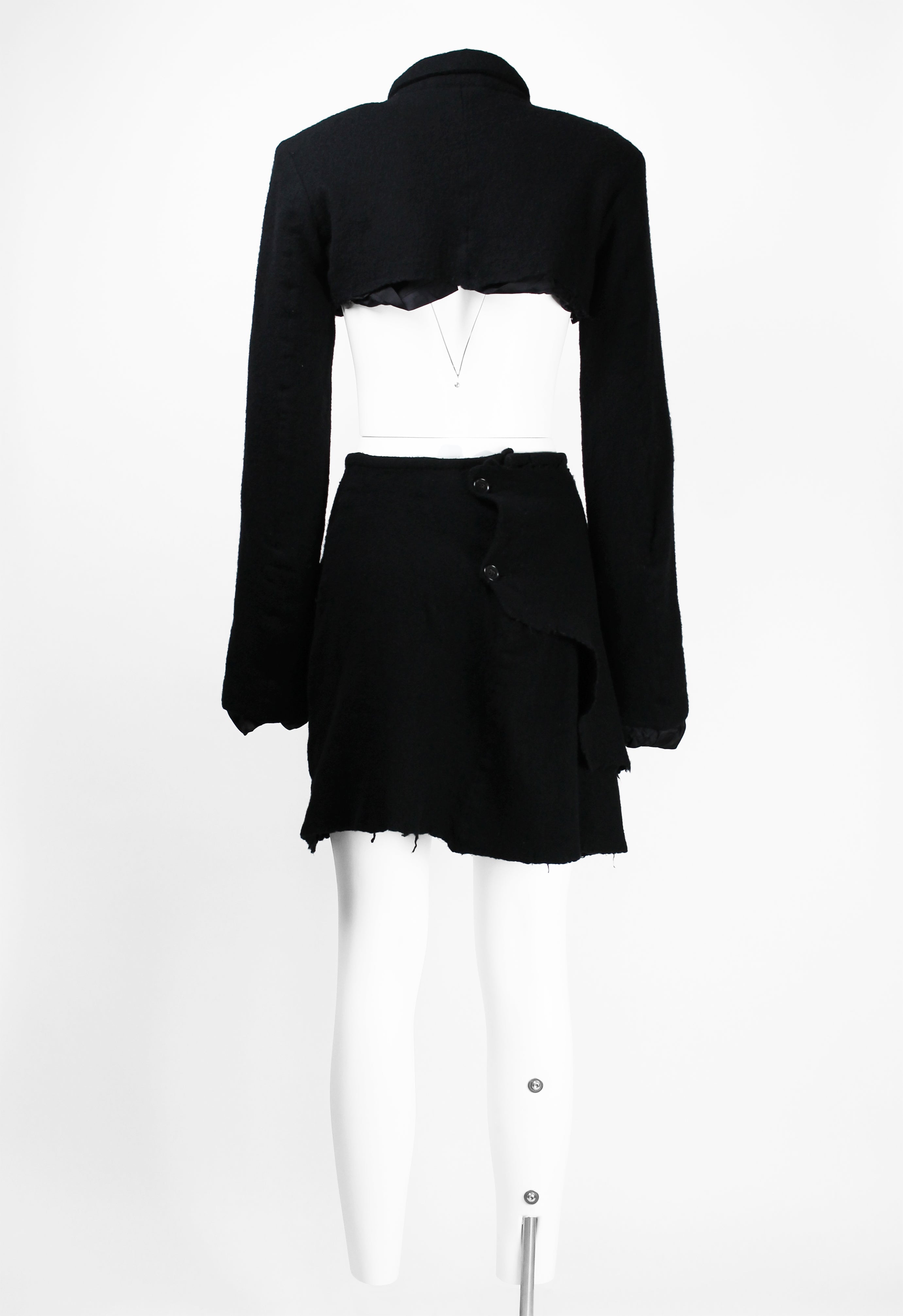 COMME DES GARCONS FW 1994 CROPPED WOOL JACKET AND SKIRT SET