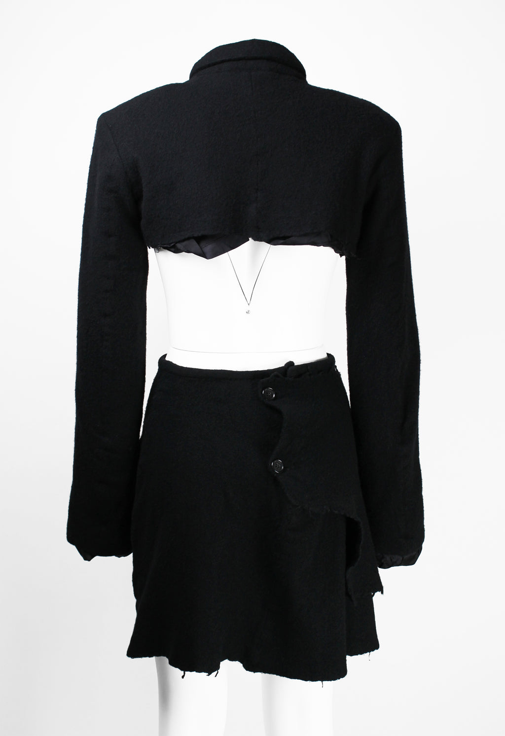 COMME DES GARCONS FW 1994 CROPPED WOOL JACKET AND SKIRT SET