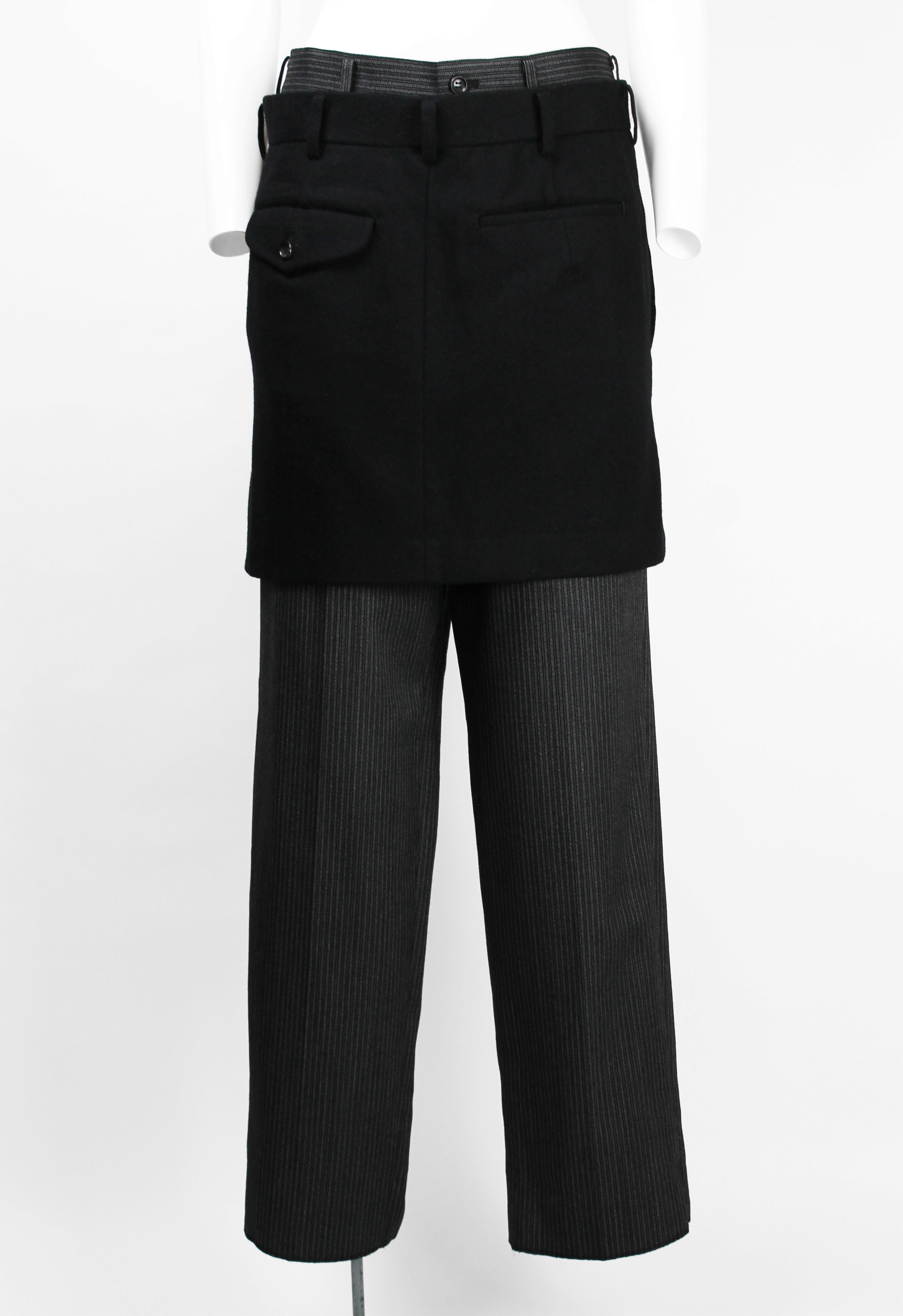 COMME DES GARCONS FW 2004 LAYERED SKIRT AND TROUSERS SET