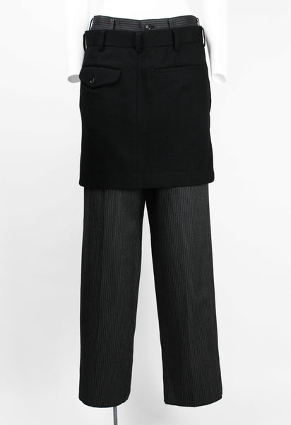 COMME DES GARCONS FW 2004 LAYERED SKIRT AND TROUSERS SET