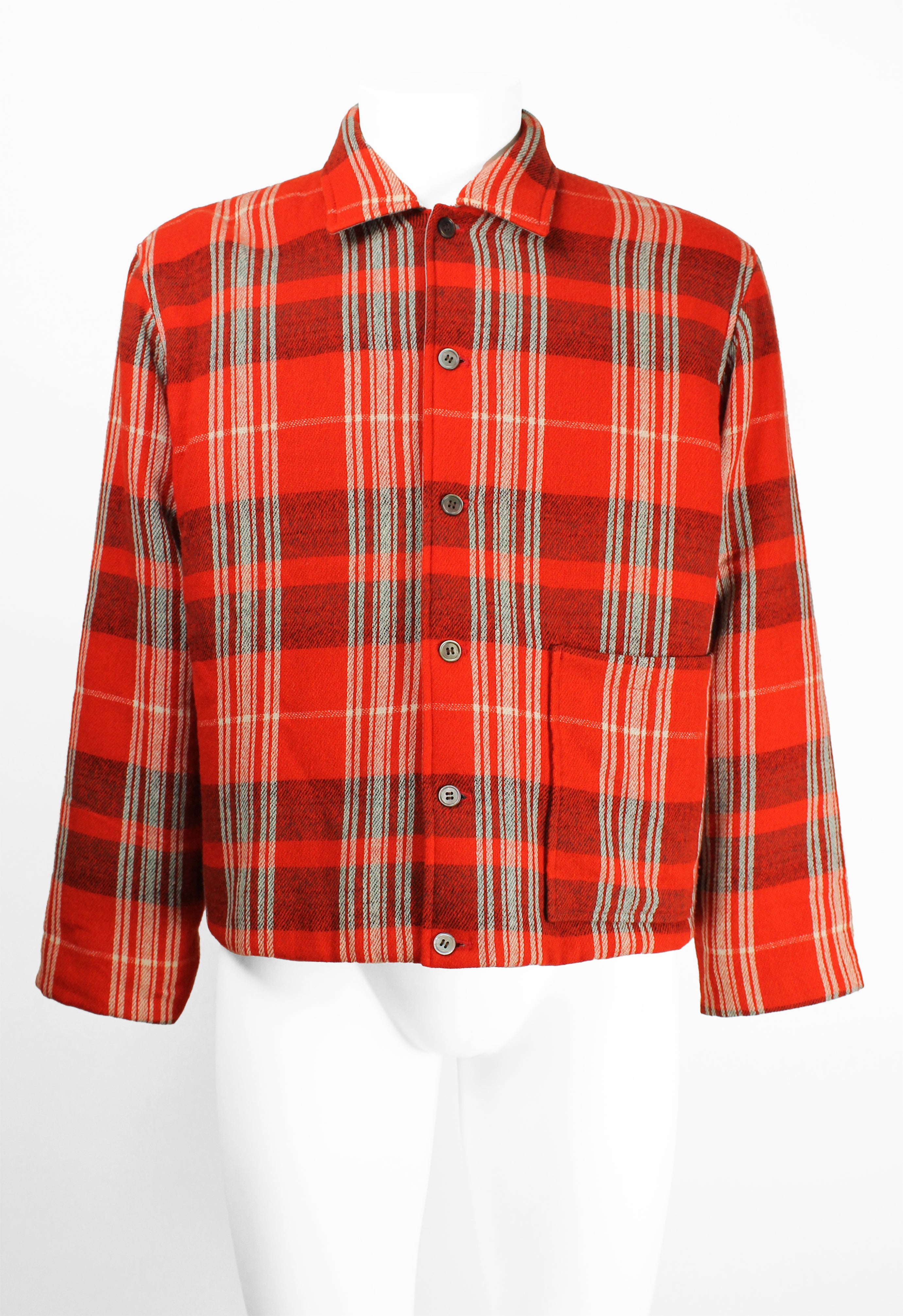 COMME DES GARCONS HOMME 1997 PADDED REVERSIBLE PLAID JACKET